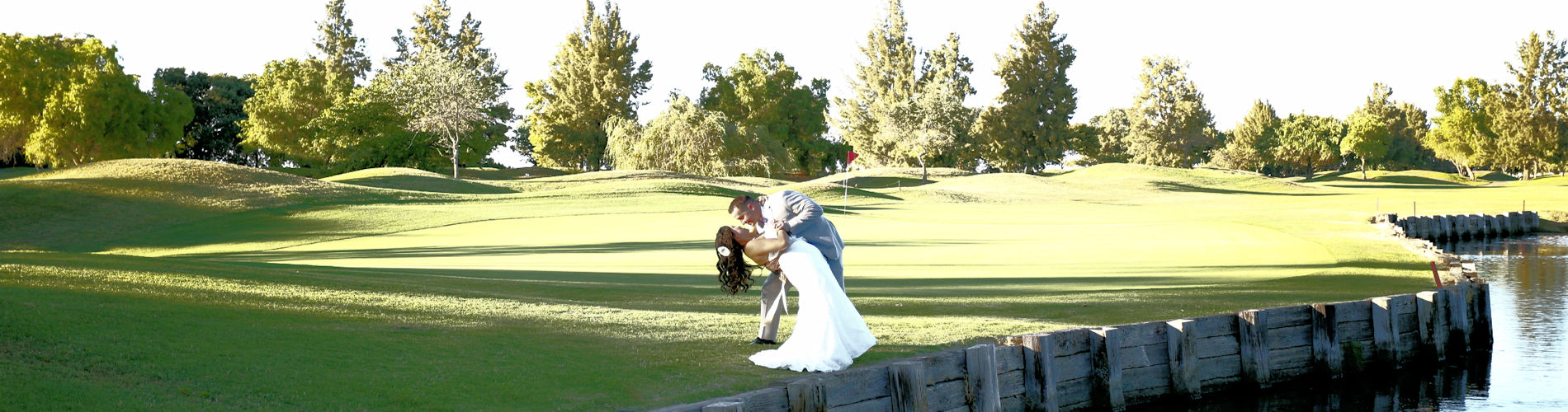 Couple celebrating on the fairway at Bartley Cavanaugh